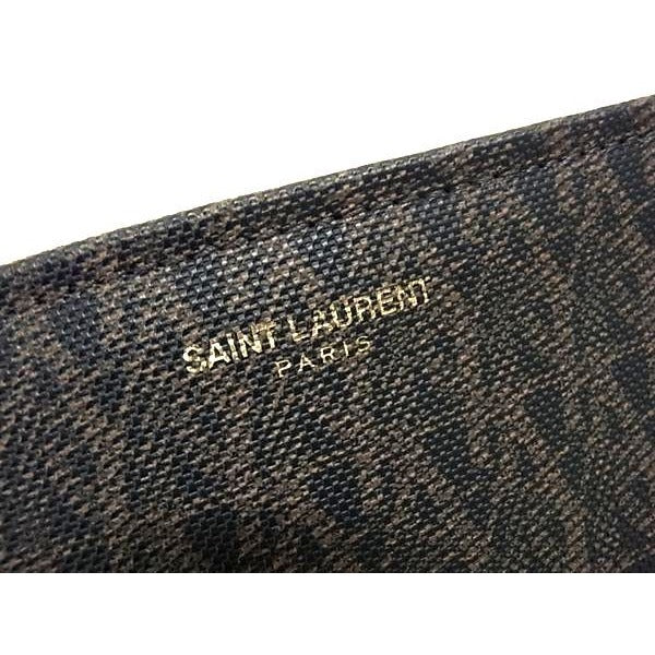 Saint Laurent All Over Pattern Clutch Bag Second Black — view 8
