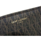 Saint Laurent All Over Pattern Clutch Bag Second Black — view 8