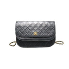 Chanel Stand Quilted GD Leather Che Handbag