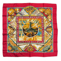 Hermes Scarf Carre 90 Au Son du Tam Silk Red