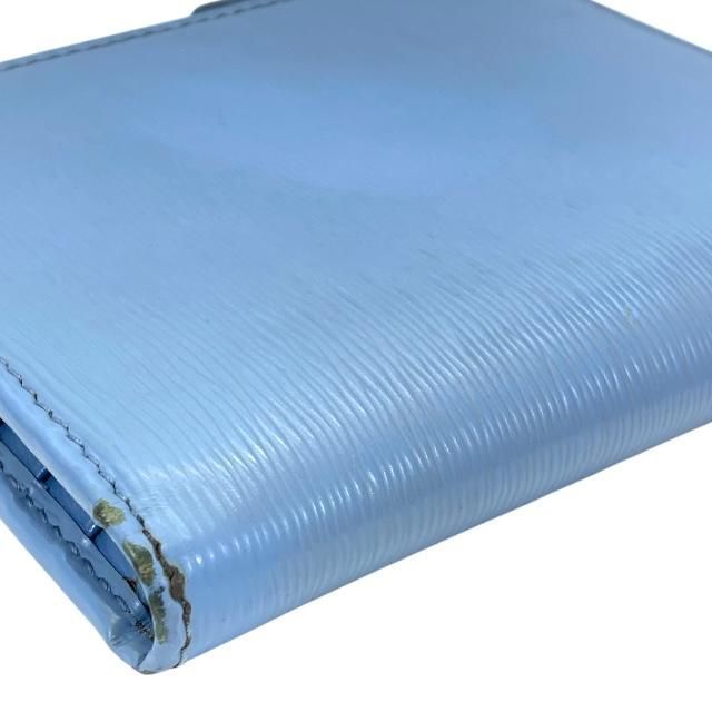 Prada 1 Ml024 Wallet Fold Compact Logo Leather Light Blue — view 4