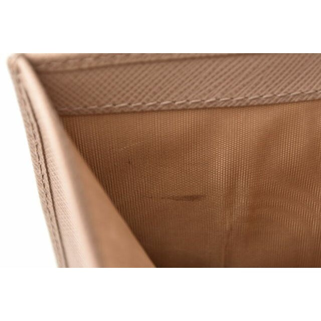 Prada Wallet Fold 1 Ml009 Saffiano Leather Cipria Beige — view 9
