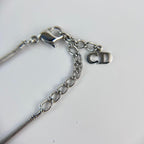 Dior D Logo Necklace Pendant Silver Vintage — view 3