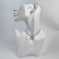 Dior D Logo Necklace Pendant Silver Vintage