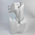Dior D Logo Necklace Pendant Silver Vintage
