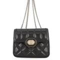 Gucci Shoulder Bag Deco Mini Chain Bag Leather 2-Way Black
