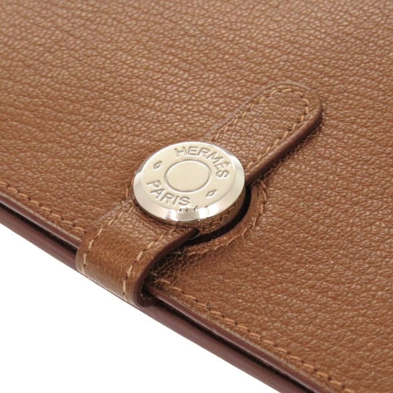Hermes Dogon GM Midosuji Limited Chevre Bronze Silver Hardware Long — view 8