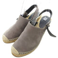 Celine Sandals Strappy Wedges 38 Gray Beige Iu Gy18