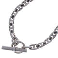 Hermes Vintage Chaine D'ancre MM Silver Necklace Cursive