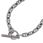 Hermes Vintage Chaine D'ancre MM Silver Necklace Cursive