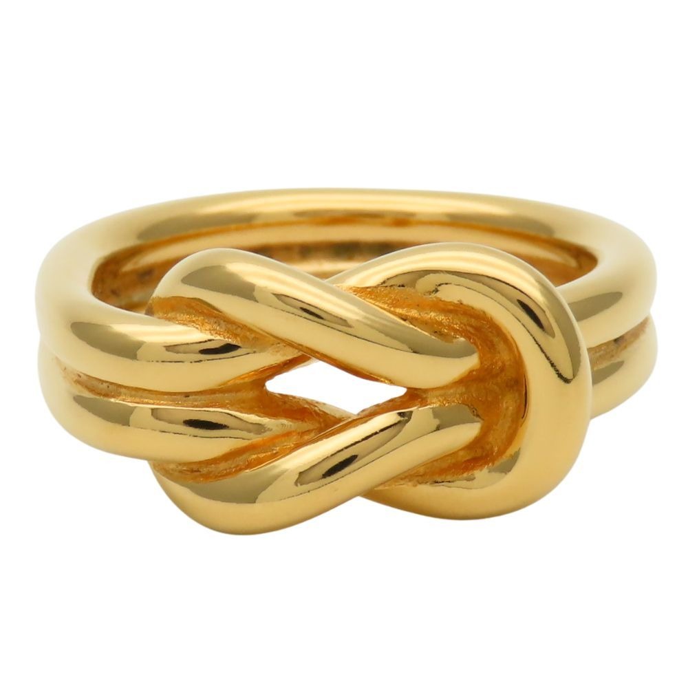 Hermes Scarf Ring Head Metal Gold Plated