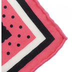 Hermes Couvertures ET Tenues de Jour Bandana Carre Shawl Black White Pink — view 2
