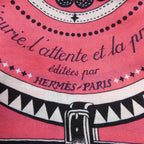 Hermes Couvertures ET Tenues de Jour Bandana Carre Shawl Black White Pink — view 4
