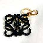 Loewe Key Holder Anagram Charm in Calf X06 Leather Yellow — view 2