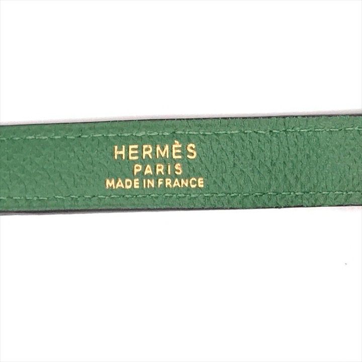 Hermes Kelly Bolide Gold Leather Shoulder Strap Bag Green — view 4
