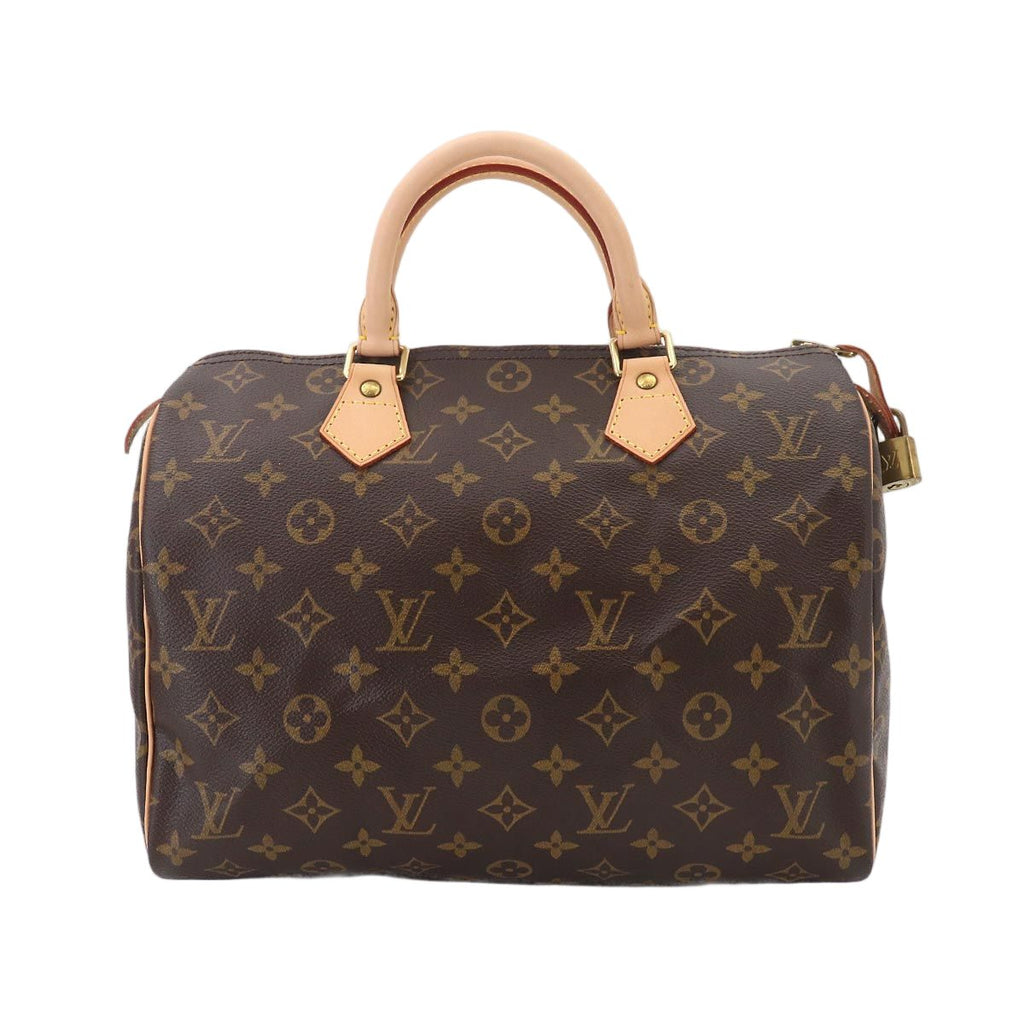Louis Vuitton Monogram Speedy 30 Hand Bag Brown Gold