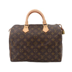 Louis Vuitton Monogram Speedy 30 Hand Bag Brown Gold
