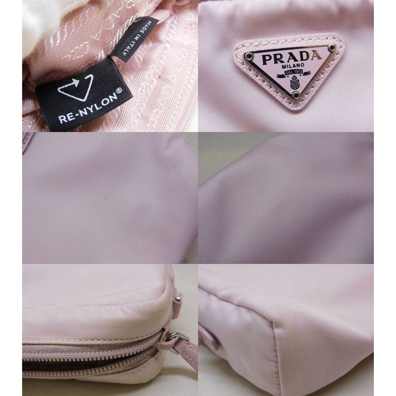 Prada Re-Nylon Pouch Strap Light Pink Nylon 8c — view 6