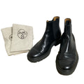 Hermes Guard Side Gore Chelsea Boots 39 Black