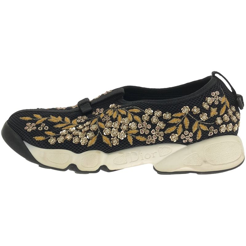 Christian Dior Fusion Flour Sequined Jacquard Sneakers Black 36 — view 2