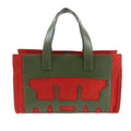Hermes Petit Ash Leather Canvas Tote Shoulder Hand