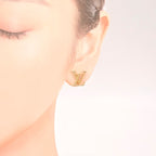 Louis Vuitton Earrings LV Iconic Initial Gold Color Metal — view 2