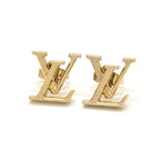 Louis Vuitton Earrings LV Iconic Initial Gold Color Metal — view 7