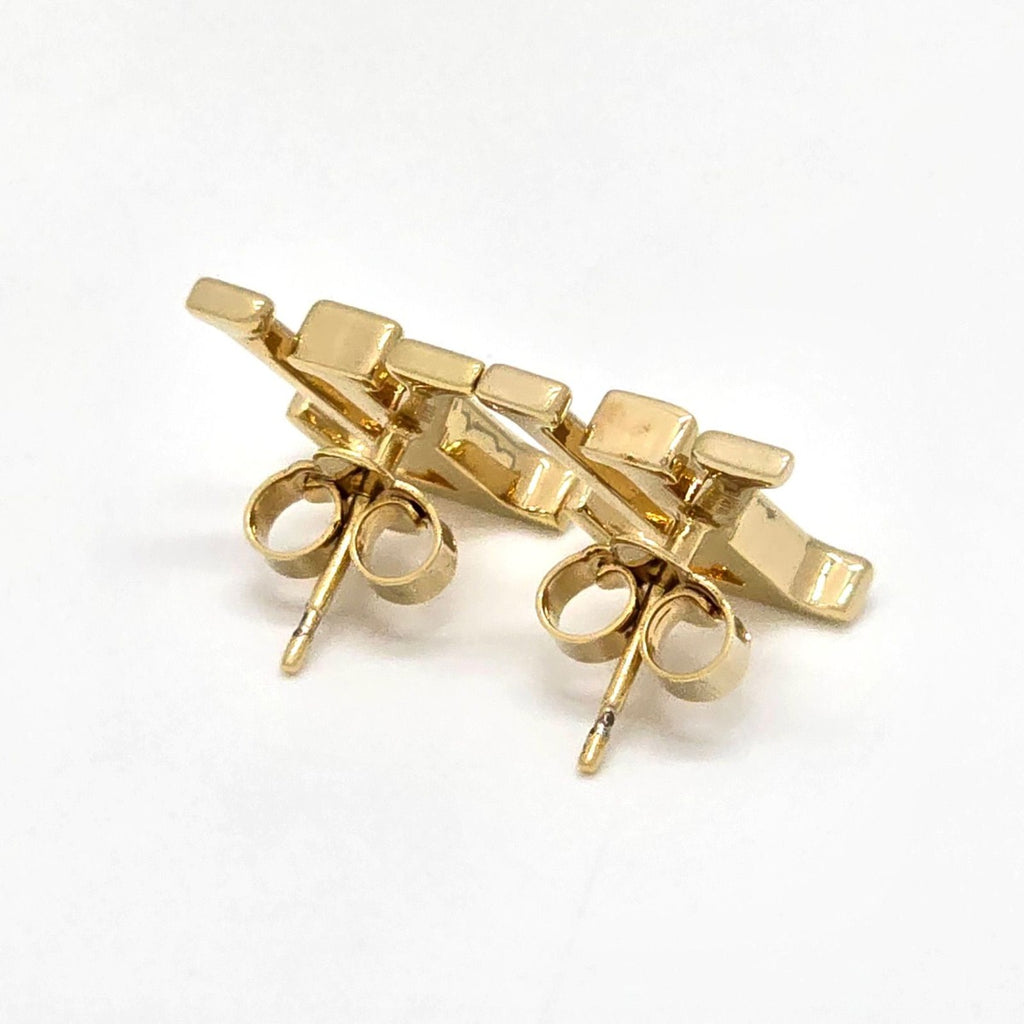 Louis Vuitton Earrings LV Iconic Initial Gold Color Metal — view 8