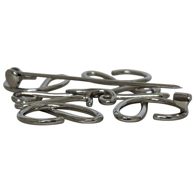 Loewe Brooch Silver Anagram 111.25.020 Metal — view 5