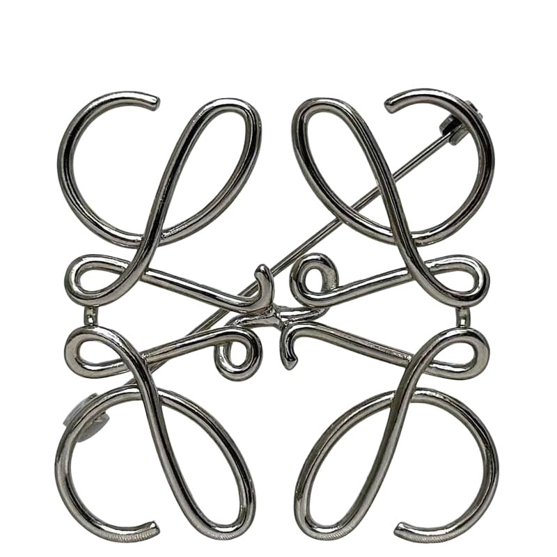 Loewe Brooch Silver Anagram 111.25.020 Metal
