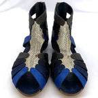 Christian Dior Gurkha Sandals Silver Blue Navy — view 3