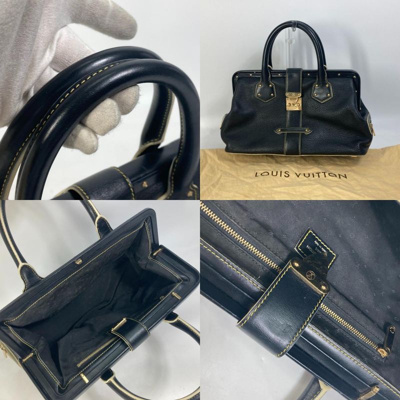 Louis Vuitton Handbag Angenieux PM Suhali Leather Noir Black — view 8