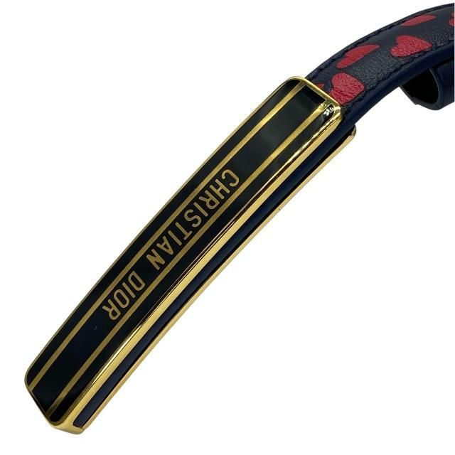 Christian Dior I Love Paris Belt Accessories Heart Pattern Logo Total Leather — view 3