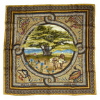 Hermes Scarf Silk Carre 90 Under the Cedar Sous le Cedre Yellow — view 2