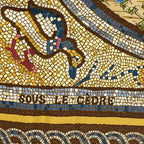 Hermes Scarf Silk Carre 90 Under the Cedar Sous le Cedre Yellow — view 7