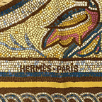 Hermes Scarf Silk Carre 90 Under the Cedar Sous le Cedre Yellow — view 8