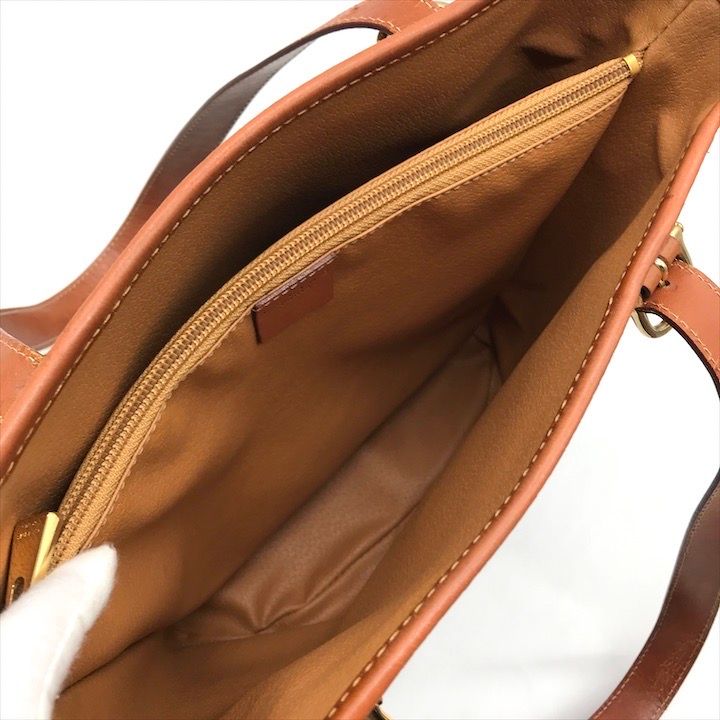 Celine Macadam Tote Brown Leather — view 8