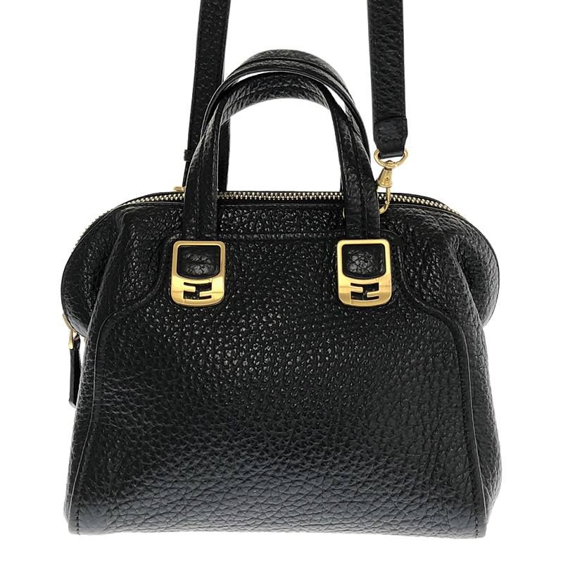 Fendi 2-Way Chameleon Leather Shoulder Bag Black — view 3