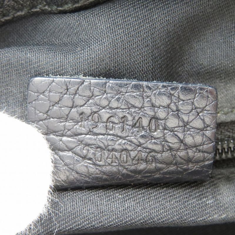 Gucci GG Canvas Silver Hardware Black Shoulder Bag 1087 — view 5