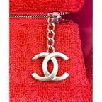 Chanel Tweed Tote Bag Zip Shopping Gold Hardware — view 9