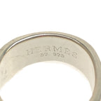 Hermes Candy Ring Silver 925 Size 52 10.8 g Cracked Rings Accessories White H7922 — view 3