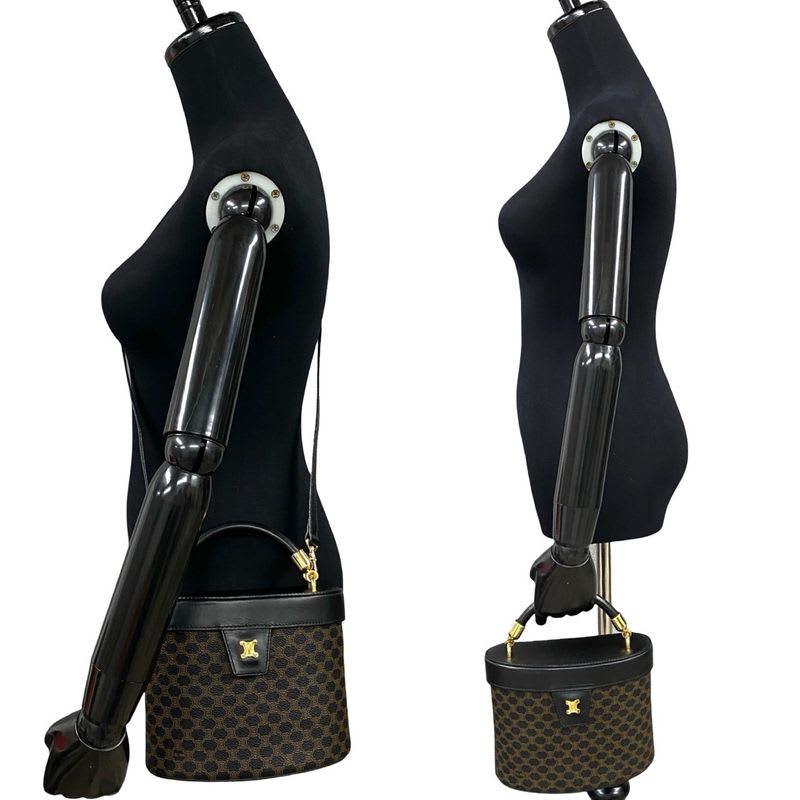 Celine Macadam Blason Pattern Triomphe Logo Hardware Leather 2-Way