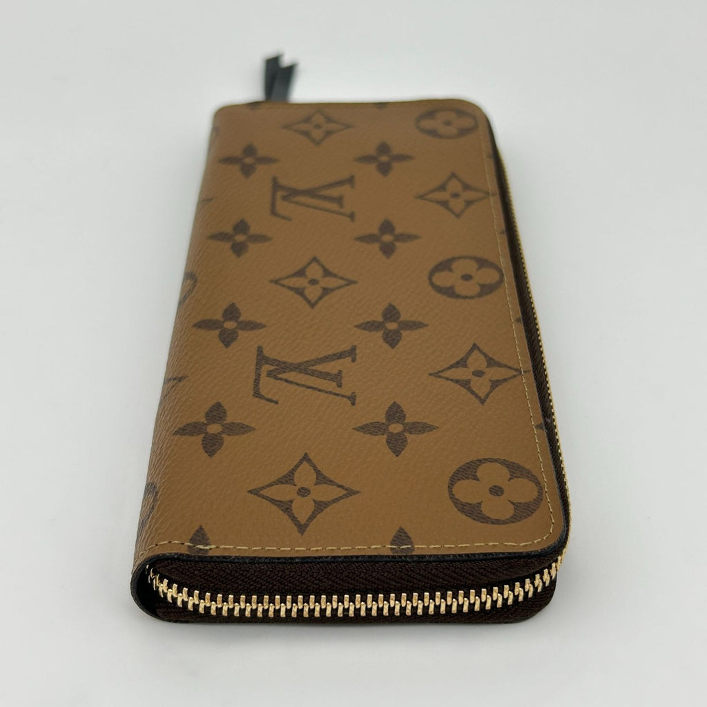 Louis Vuitton Monogram Wallet Portefeuille Clemence Reverse Brown — view 3