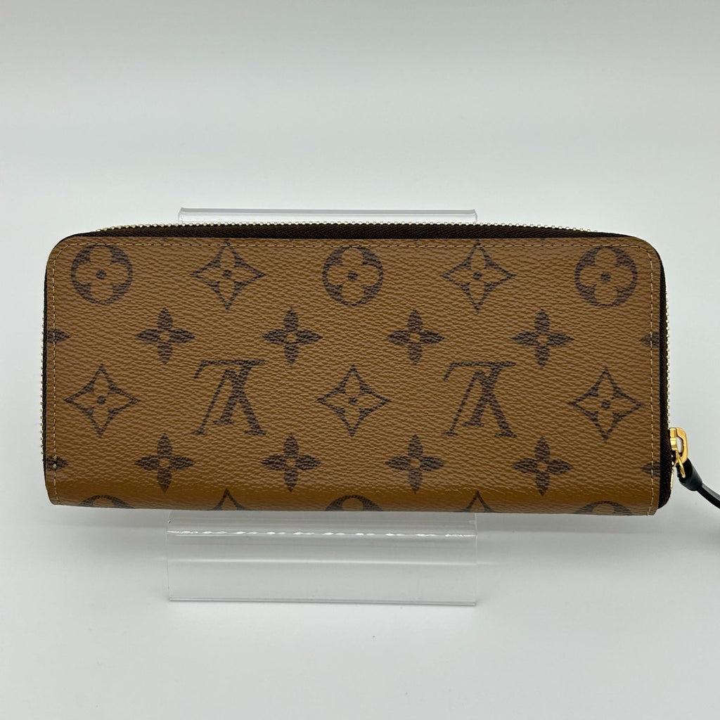 Louis Vuitton Monogram Wallet Portefeuille Clemence Reverse Brown — view 6