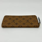 Louis Vuitton Monogram Wallet Portefeuille Clemence Reverse Brown