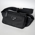 Prada Triangle Logo Belt Bag Black Nylon