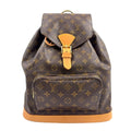 Louis Vuitton Montsouris GM Monogram Leather Brown Light Backpack Gold