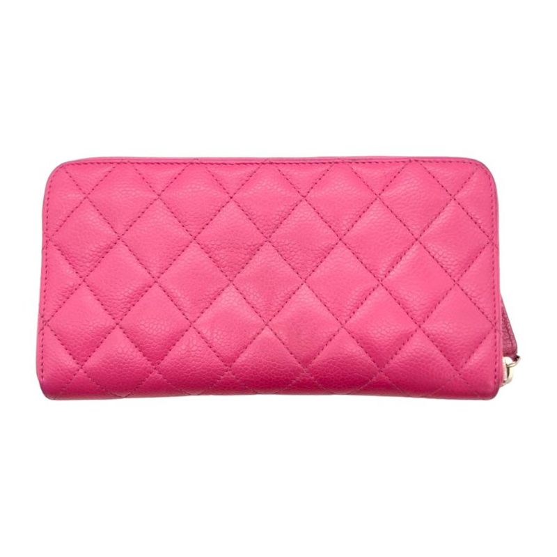 Chanel Quilted Round Zipper Long Wallet 11132 — view 2