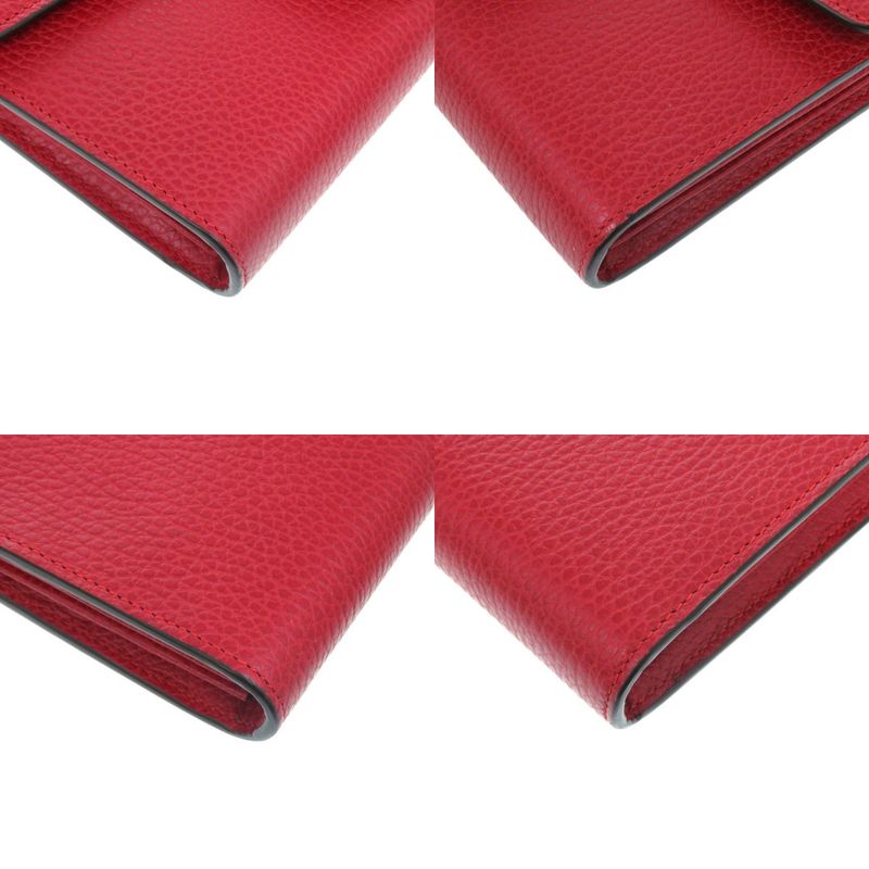 Gucci Dionysus Long Wallet Leather Red 0671 Chain — view 7