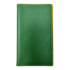 Hermes Notebook Cover Agenda Vision Calf Green Yellow with Initial — view 2